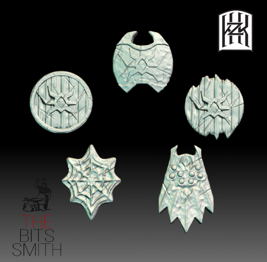 Set aus 5 Ork Schilden